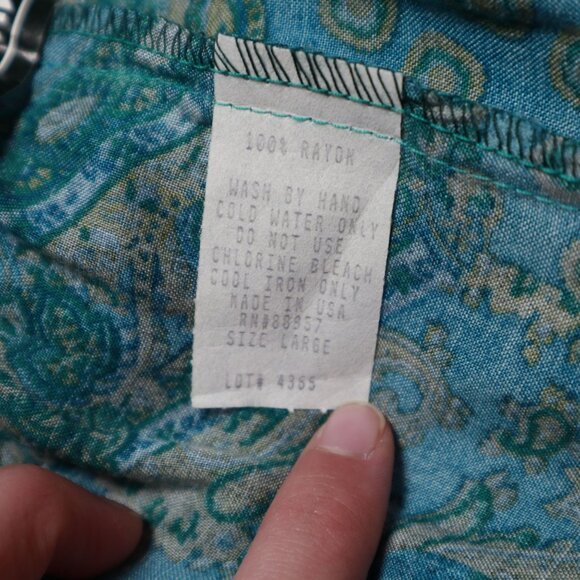 Eve Adams Midi Skirt Womens L Blue Mermaidcore Vintage Sirencore Boho Gypsy 90's - Picture 4 of 8